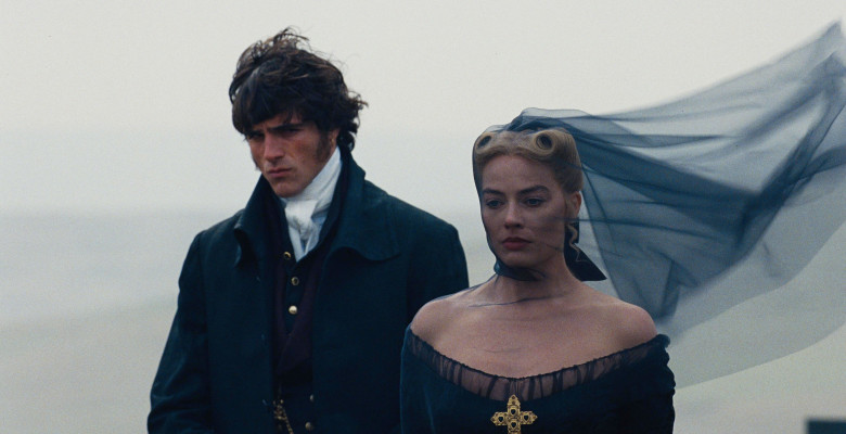 Jacob Elordi și Margot Robbie în filmul „Wuthering Heights”/ Profimedia