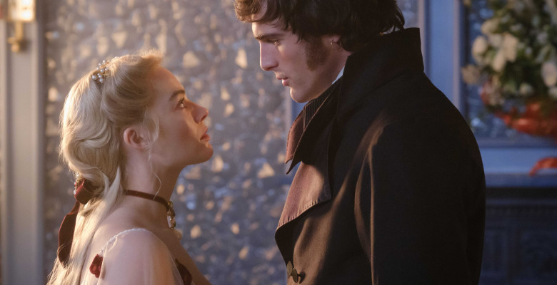 Jacob Elordi și Margot Robbie în filmul „Wuthering Heights”/ Profimedia