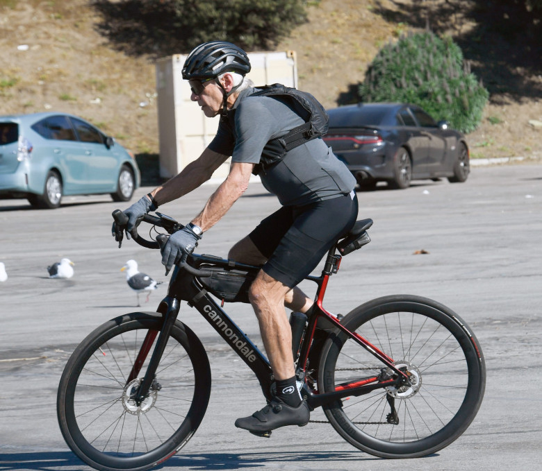 EXCLUSIVE: Harrison Ford is Spotted on a Bike Ride in Los Angeles