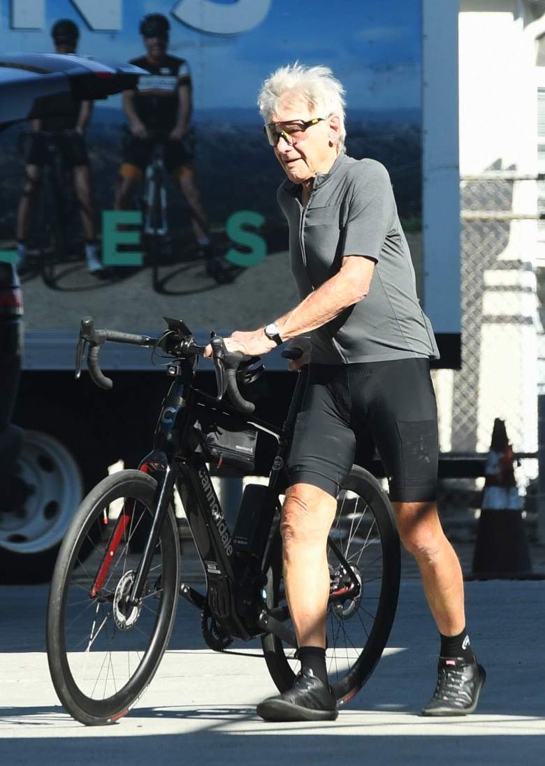 EXCLUSIVE: Harrison Ford is Spotted on a Bike Ride in Los Angeles