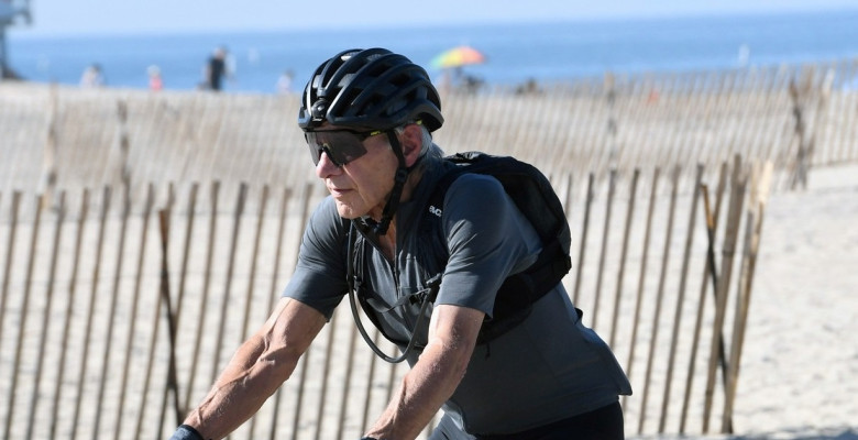 EXCLUSIVE: Harrison Ford is Spotted on a Bike Ride in Los Angeles