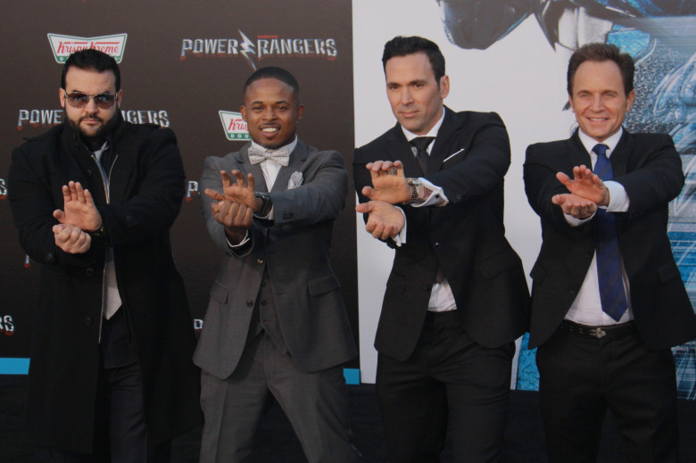 Los Angeles, USA. 22nd Mar, 2017. Austin St. John, Walter Jones, Jason David Frank, David Yost 03/22/2017 "Power Rangers" Premiere held at the Westwood Village Theater in Westwood, CA Photo: Cronos/Hollywood News Credit: Cronos/Alamy Live News