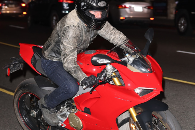 Tom Cruise has a need for speed leaving Sunset Tower Hotel