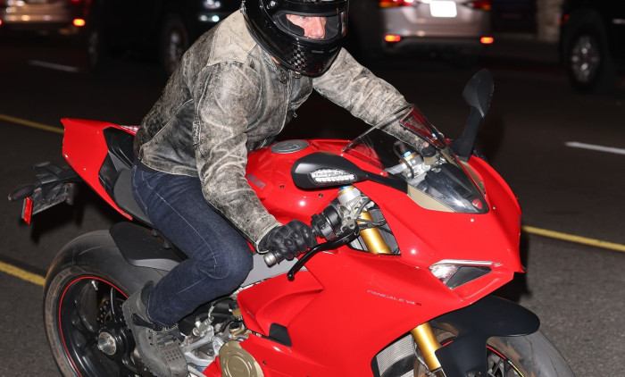 Tom Cruise has a need for speed leaving Sunset Tower Hotel