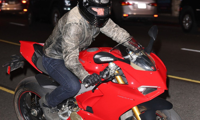 Tom Cruise has a need for speed leaving Sunset Tower Hotel