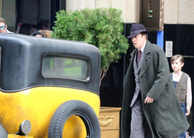 Nicolas Cage is Spotted on the set of Spider-Man Noir in Los Angeles
