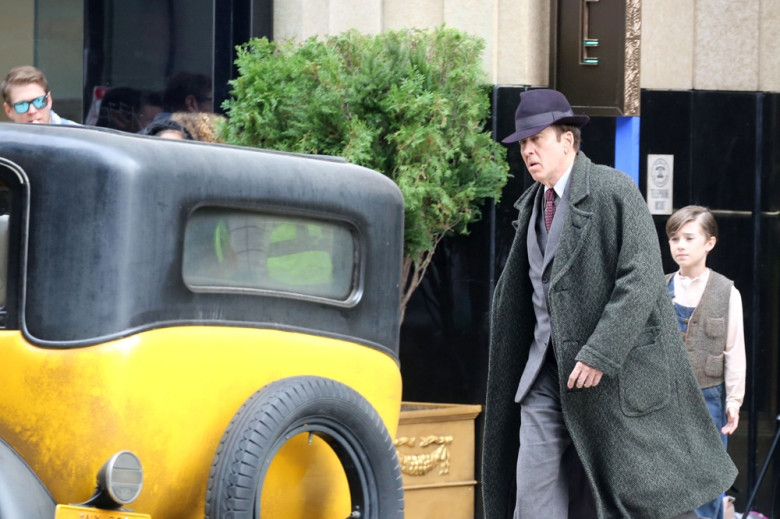 Nicolas Cage is Spotted on the set of Spider-Man Noir in Los Angeles
