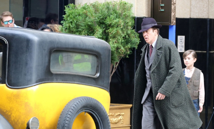 Nicolas Cage is Spotted on the set of Spider-Man Noir in Los Angeles