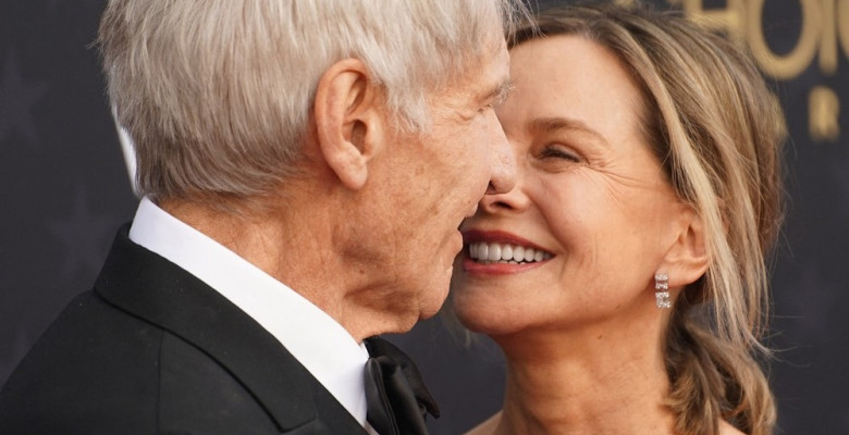 Actors Harrison Ford and Calista Flockhart Arrive at the 29th Annual  Critics Choice Awards