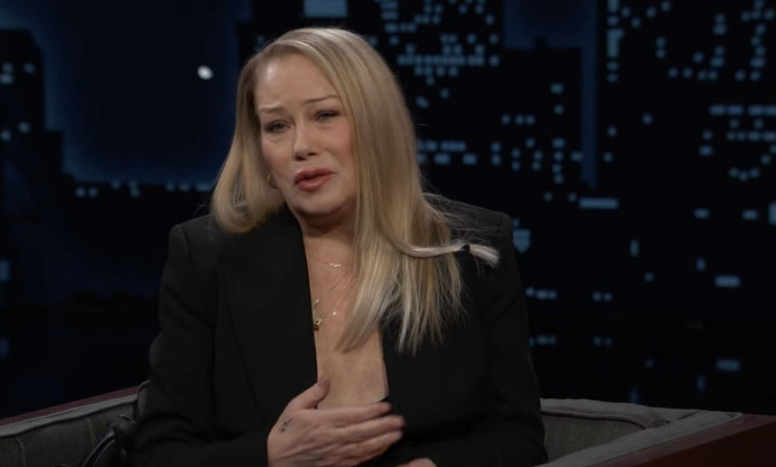 Christina Applegate reveals she has named one of her knees after Meghan Markle, as she opens up about her ongoing battle with multiple sclerosis on Jimmy Kimmel Live!