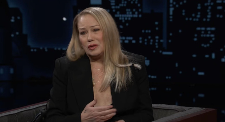 Christina Applegate reveals she has named one of her knees after Meghan Markle, as she opens up about her ongoing battle with multiple sclerosis on Jimmy Kimmel Live!
