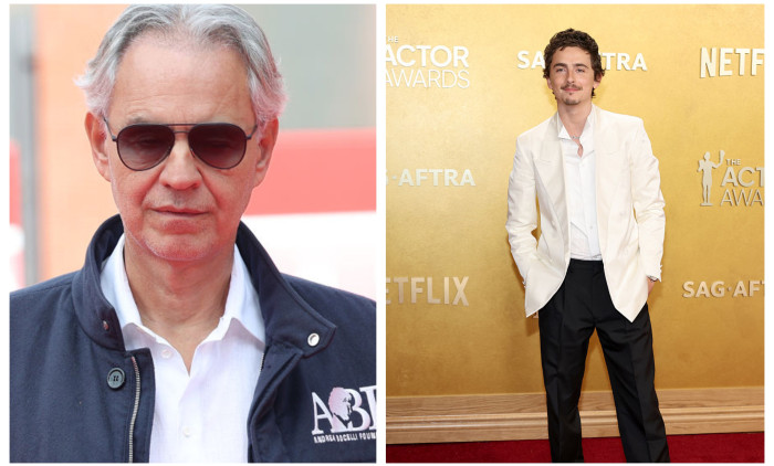 Andrea Bocelli și Timothée Chalamet