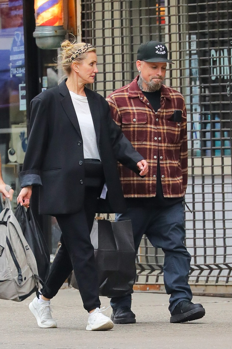 EXCLUSIVE: Cameron Diaz and Benji Madden are Spotted on a Rare Outing in New York City