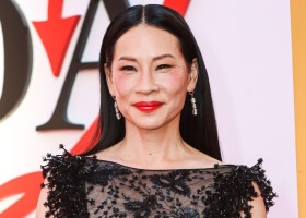 MANHATTAN, NEW YORK CITY, NEW YORK, USA - APRIL 20: Lucy Liu wearing Georges Hobeika FW26 RTW and Ahikoza bag arrives at the New York Premiere Of 20th Century Studios' 'Devil Wears Prada 2' held at the David Geffen Hall at the Lincoln Center for the Perfo