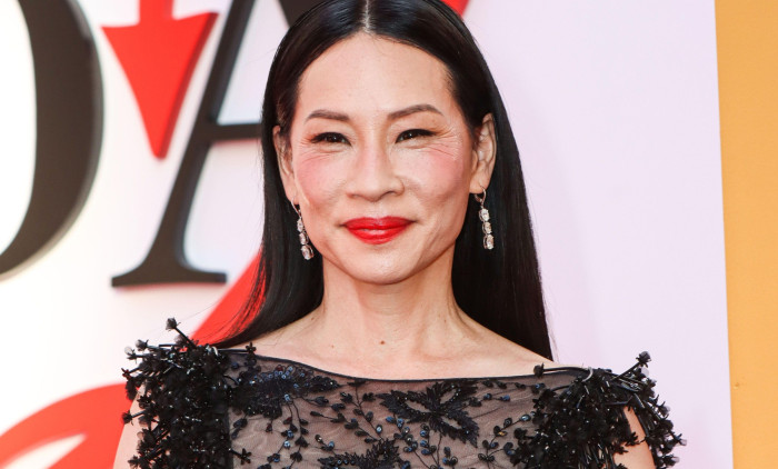 MANHATTAN, NEW YORK CITY, NEW YORK, USA - APRIL 20: Lucy Liu wearing Georges Hobeika FW26 RTW and Ahikoza bag arrives at the New York Premiere Of 20th Century Studios' 'Devil Wears Prada 2' held at the David Geffen Hall at the Lincoln Center for the Perfo