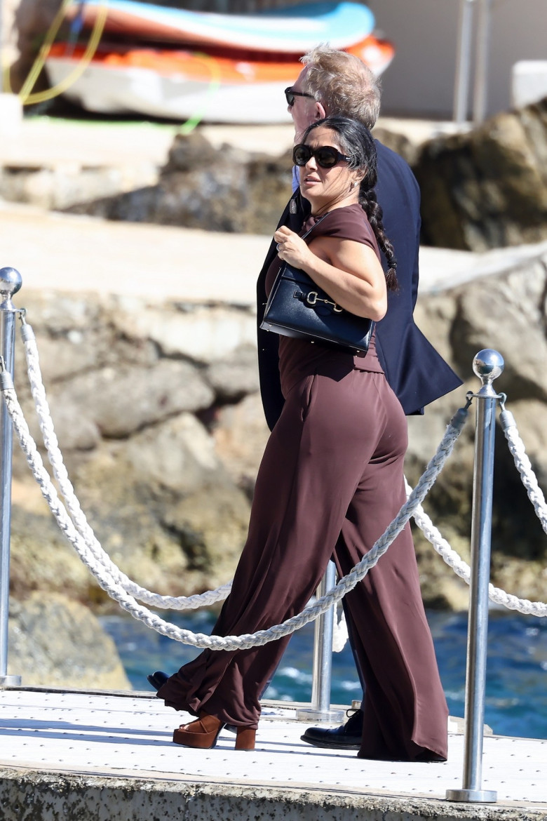 Salma Hayek and François-Henri Pinault return to Cap Eden Roc after Cannes outing