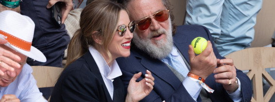 RG26 - French Open - Russell Crowe and Britney Theriot Day 1 NB