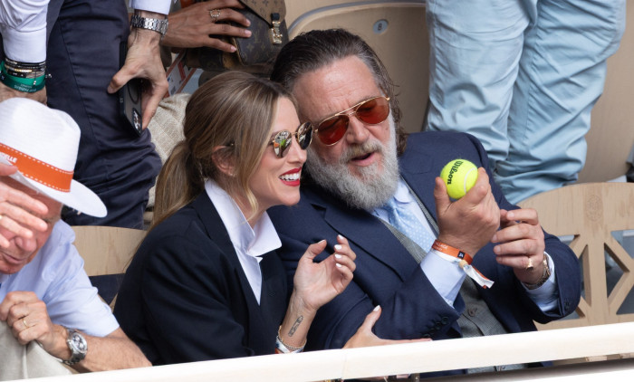 RG26 - French Open - Russell Crowe and Britney Theriot Day 1 NB