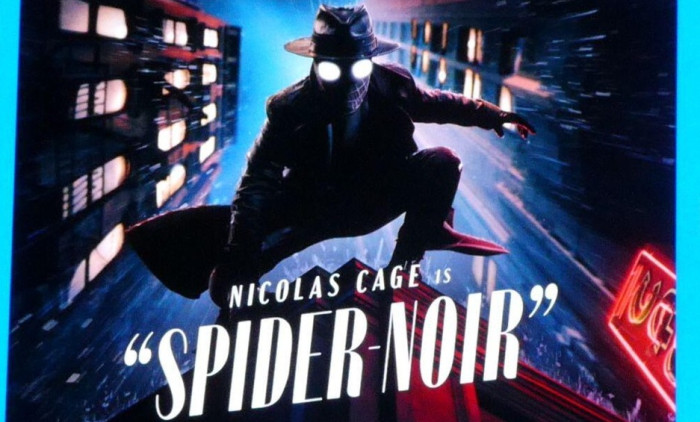 Los Angeles, California, USA 24th May 2026 Nicolas Cage Spider-Noir Billboard on Sunset Blvd on May 24, 2026 in Los Angeles, California, USA. Photo by Barry King/Alamy Stock Photo