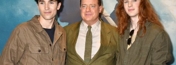 New York, NY, USA. 26th May, 2026. Griffin Arthur Fraser, Brendan Fraser and Leland Francis Fraser at the NY World Premiere of Pressure on May 26, 2026 at Lincoln Square 13 in New York City. Credit: Mpi099/Media Punch/Alamy Live News