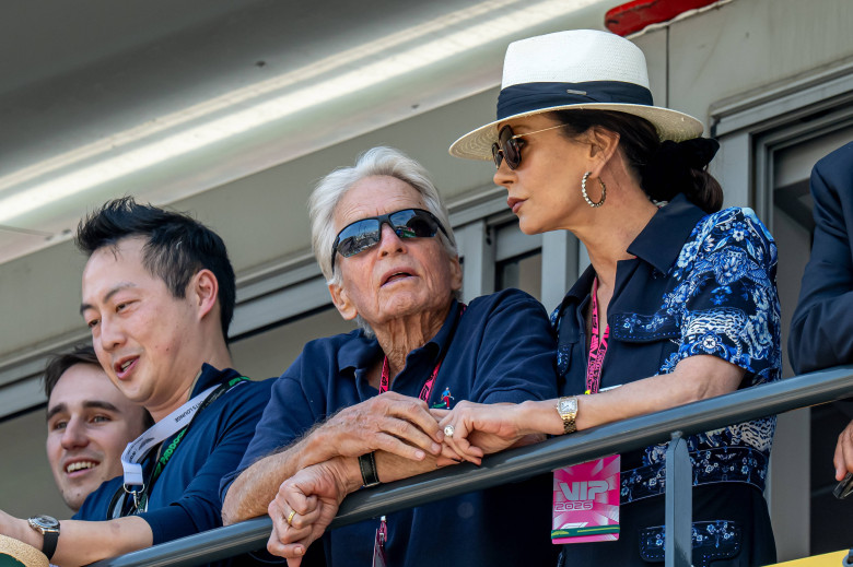 Catherine Zeta-Jones și Michael Douglas la Marele Premiu de la Monaco/ Profimedia