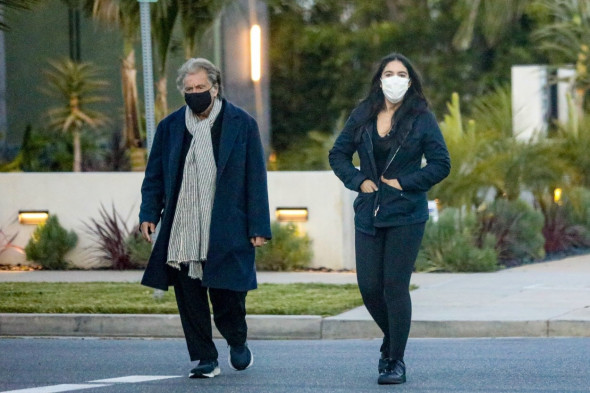*EXCLUSIVE* Al Pacino goes out for a walk with an unknown female companion
