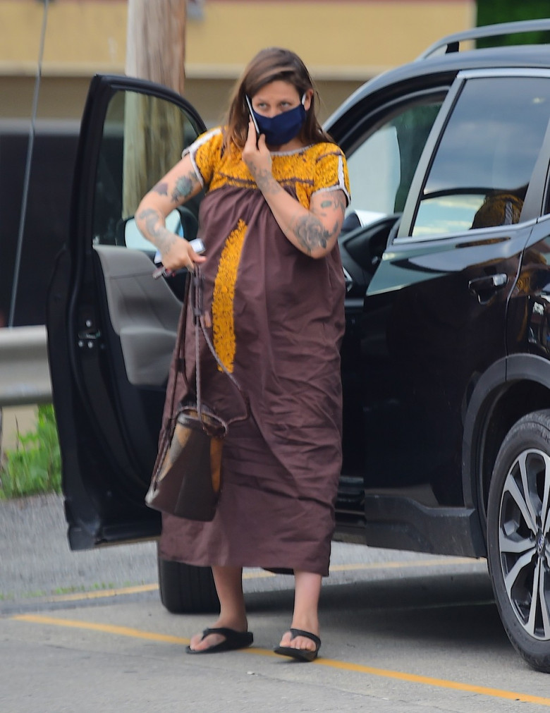 EXCLUSIVE: Penn Badgley Grabs Lunch Solo While Pregnant Wife Domino Kirke Meets Up With Her Ex After Stepping Down From Her Company