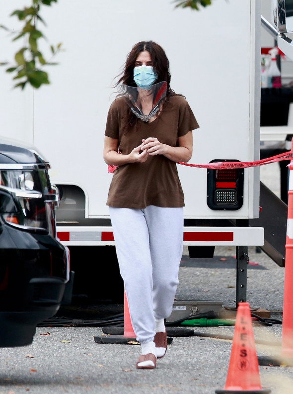 *EXCLUSIVE* Sandra Bullock Lets Her Hair Down On Vancouver Movie Set