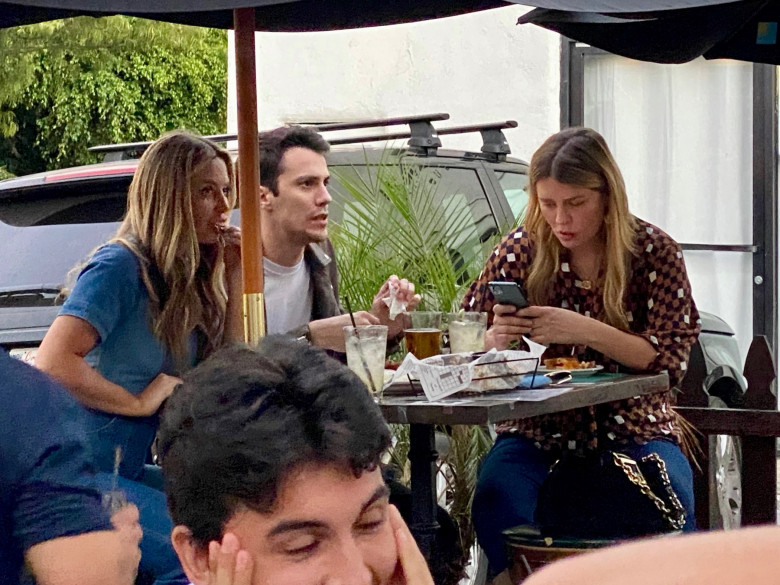 EXCLUSIVE: Mischa Barton and Gian Marco Flamini Head Out to a Sports Bar to Watch The NBA Finals in Santa Monica, California.