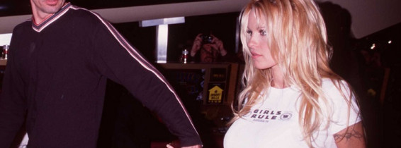 2/15/98 MGM Grand Las Vegas, NV Tommy Lee and Pamela Anderson at the opening of "Studio 54"