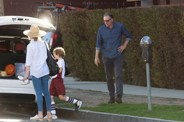 EXCLUSIVE: Michael Richards Heads Out with Family to a Basketball Game in Los Angeles.