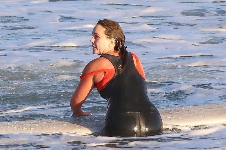 *EXCLUSIVE* Ocean lovers Adam Brody and Leighton Meester enjoy another 'Surf Date' in Malibu!