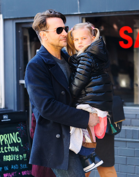 EXCLUSIVE: Bradley Cooper Holds His Daughter Close in New York City