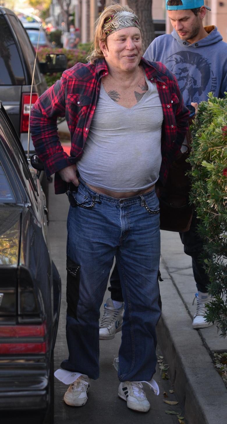 Exclusive - Mickey Rourke out and about, Beverly Hills, Los Angeles, California, USA - 27 Feb 2021
