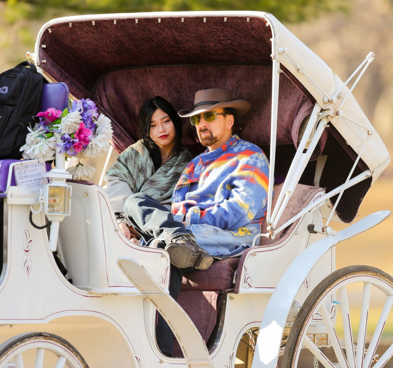 EXCLUSIVE: Nicolas Cage Takes New Girlfriend Riko Shibata For A Horse Carriage Ride In Central Park