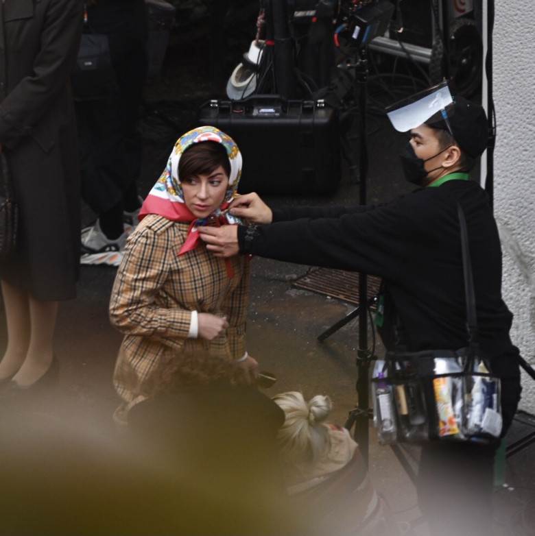 Lady Gaga and Adam Driver filming House of Gucci in Milan