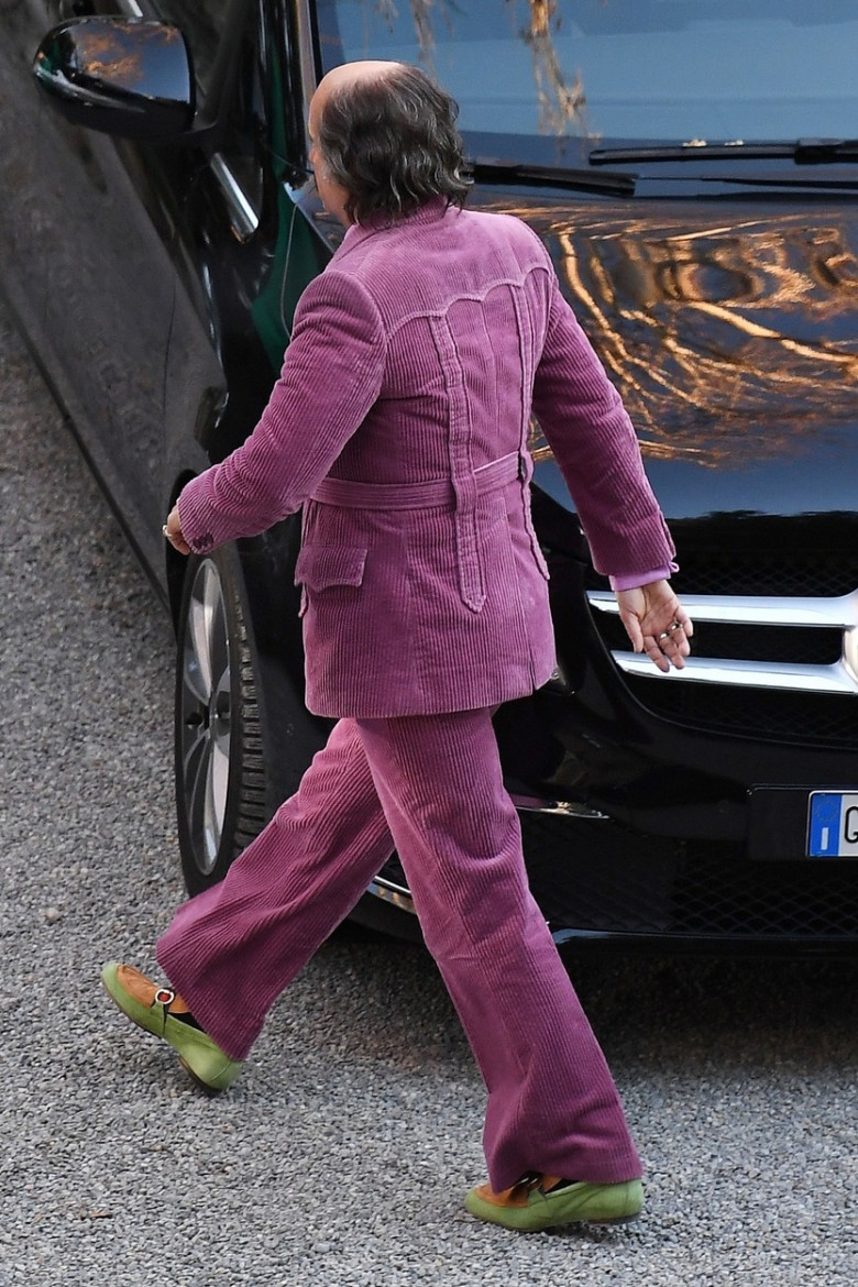 *EXCLUSIVE* An unrecognisable American actor Jared Leto is spotted on the set of the new Ridley Scott movie 'House of Gucci' out in Milan. *WEB MUST CALL FOR PRICING*