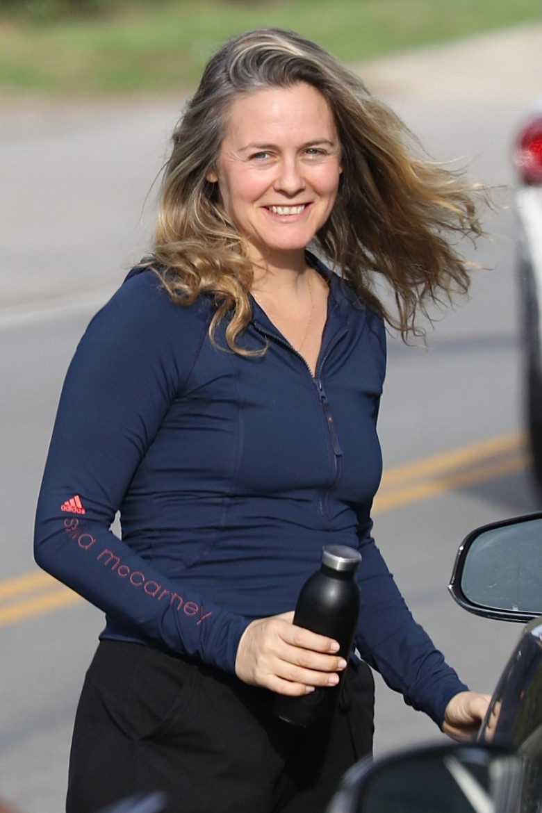 *EXCLUSIVE* Alicia Silverstone looks refreshed after a hike with her dog and a friend