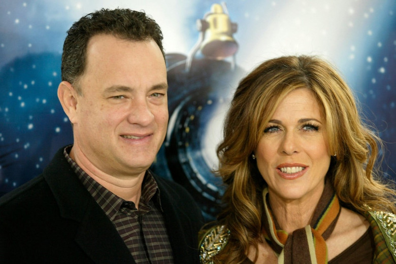 Tom Hanks and his wife, Rita Wilson, at the premiere for 'Polar Express' on November 7, 2004 in Los Angeles, California. Photo credit: Francis Specker