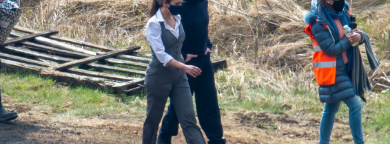 EXCLUSIVE: NO WEB UNTIL WEDNESDAY, APRIL 21ST 10AM EST- Tom Cruise And Hayley Atwell Are Seen On Set Of Mission Impossible 7
