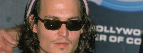 Johnny Depp Holding His Star