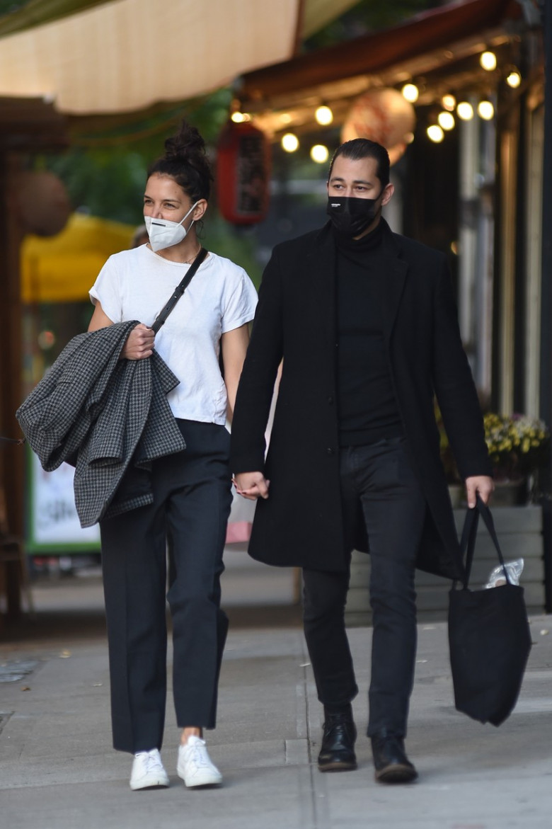 Katie Holmes and Emilio Vitolo Jr. out and about, New York, USA - 19 Oct 2020