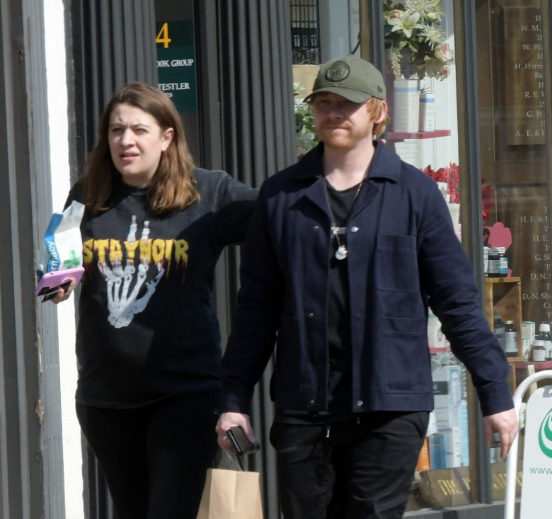 *EXCLUSIVE* BREAKING NEWS -  Harry Potter star Rupert Grint has become a dad as partner Georgia Groome gives birth to baby daughter.Harry Potter actor Rupert Grint and partner Georgia Groome pictured out stocking up on some supplies during the Coronavi