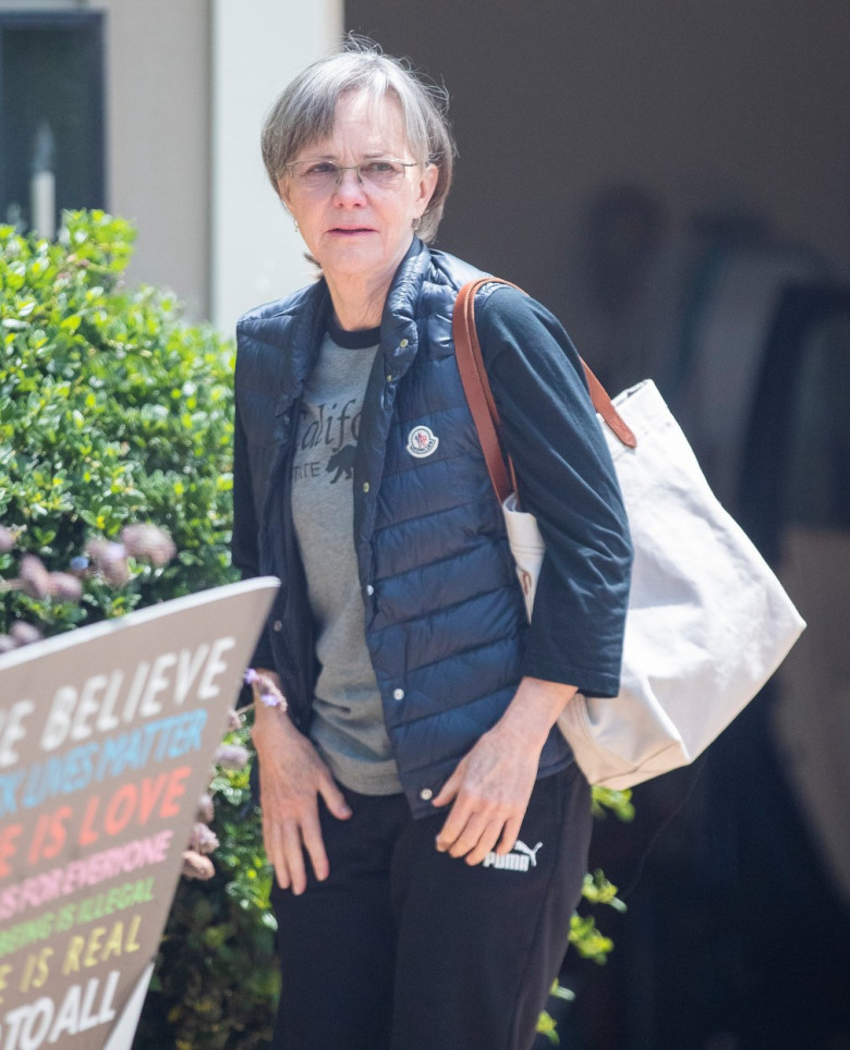 EXCLUSIVE: Sally Field Goes Naturally Grey In RARE Public Outing As She Approaches Her 75th Birthday.