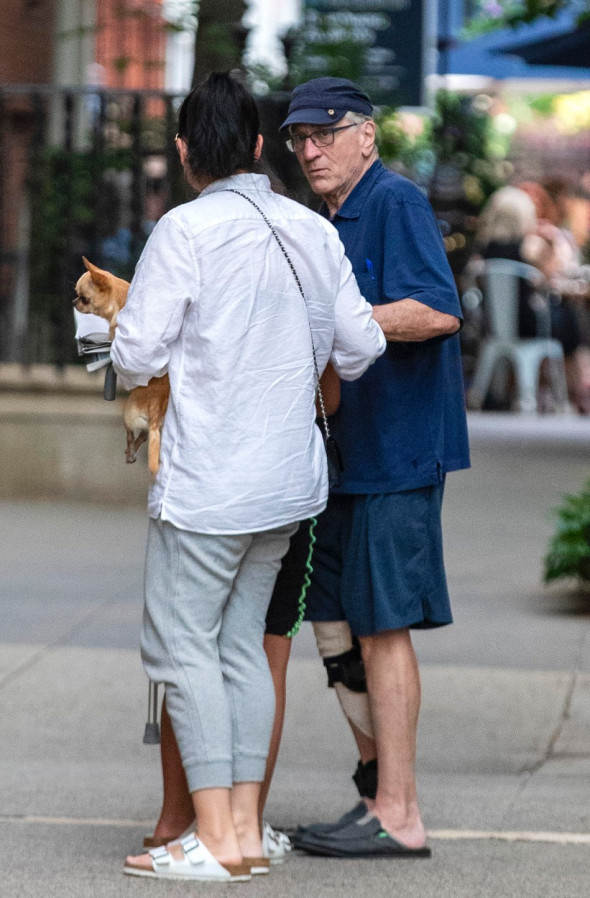 EXCLUSIVE: Robert De Niro Walks With Leg Brace And Cane As He Is Seen Out In NYC For The First Time Since Injury On Set Of Scorcese's - Killers Of The Flower Moon