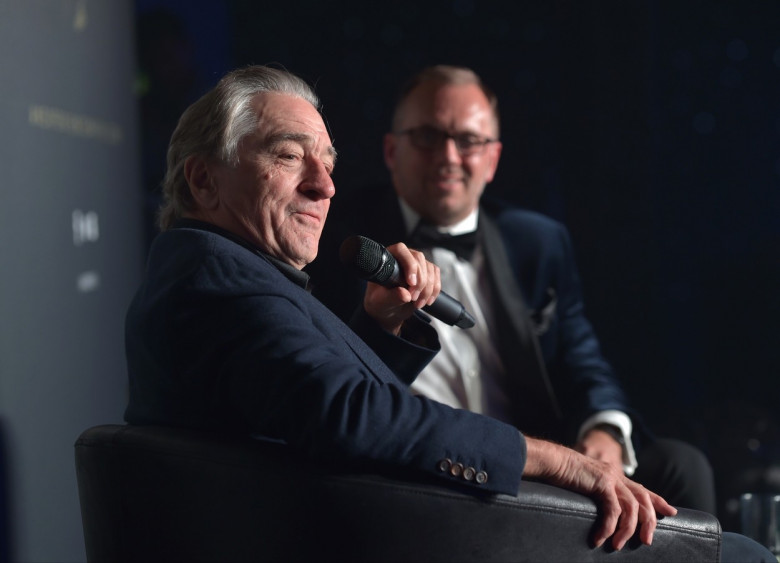 *EXCLUSIVE* WEB MUST CALL FOR PRICING - Legendary Actor Robert De Niro out for dinner before his show in Leeds and reading a book on Trump and Putin.