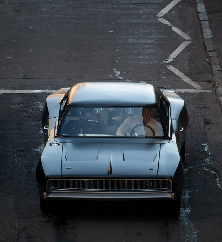A Dodge Charger on the streets of Edinburgh during the filming of Fast and Furious 9 in September 2019. Taken along Cowgate.
