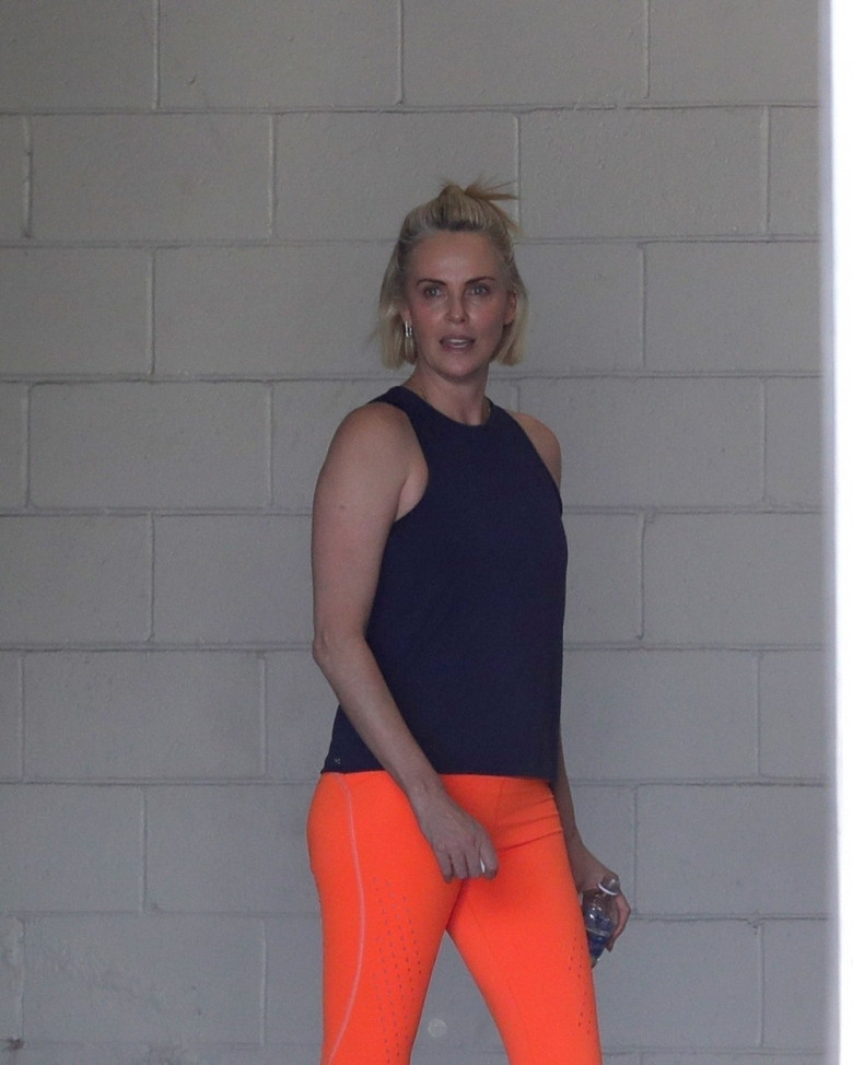 *EXCLUSIVE* Charlize Theron completes her workout session ahead of the weekend