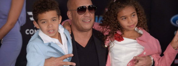 Vin Diesel si copiii vincent si hania