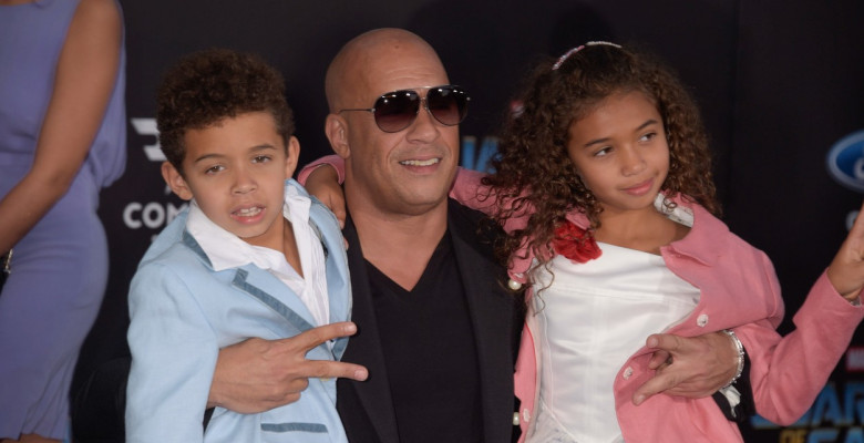 Vin Diesel si copiii vincent si hania